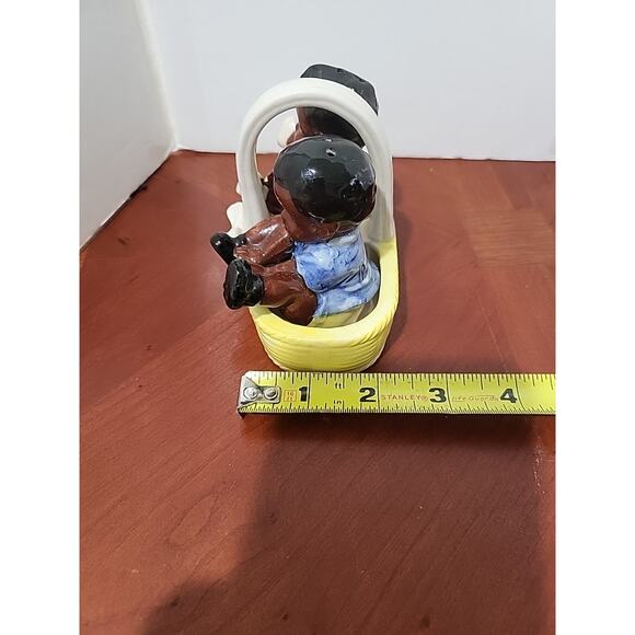 Vintage 1950's Americana Salt & Pepper Girl + Boy in Basket Betsons Japan - Picture 13 of 15